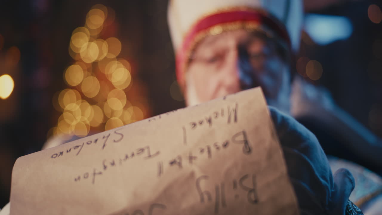 Sinterklaas with his list of names