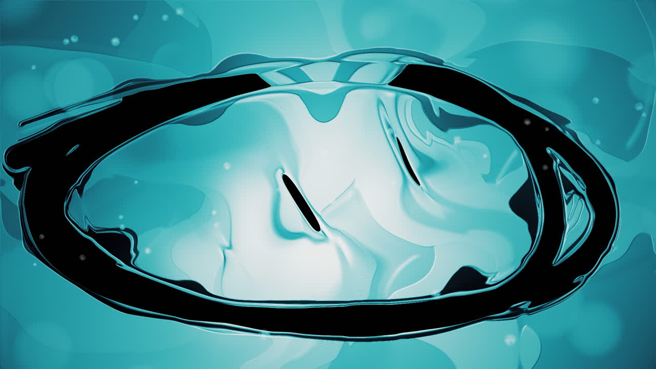 Abstract Blue Liquid Swirls Background