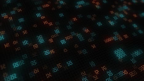 4k abstract close up small square lined up a lot is a digital circuit background. digital interface connection and global communication technology futuristic background