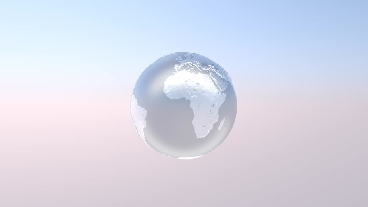 perla como el bucle de giro de la tierra metálico en 3d