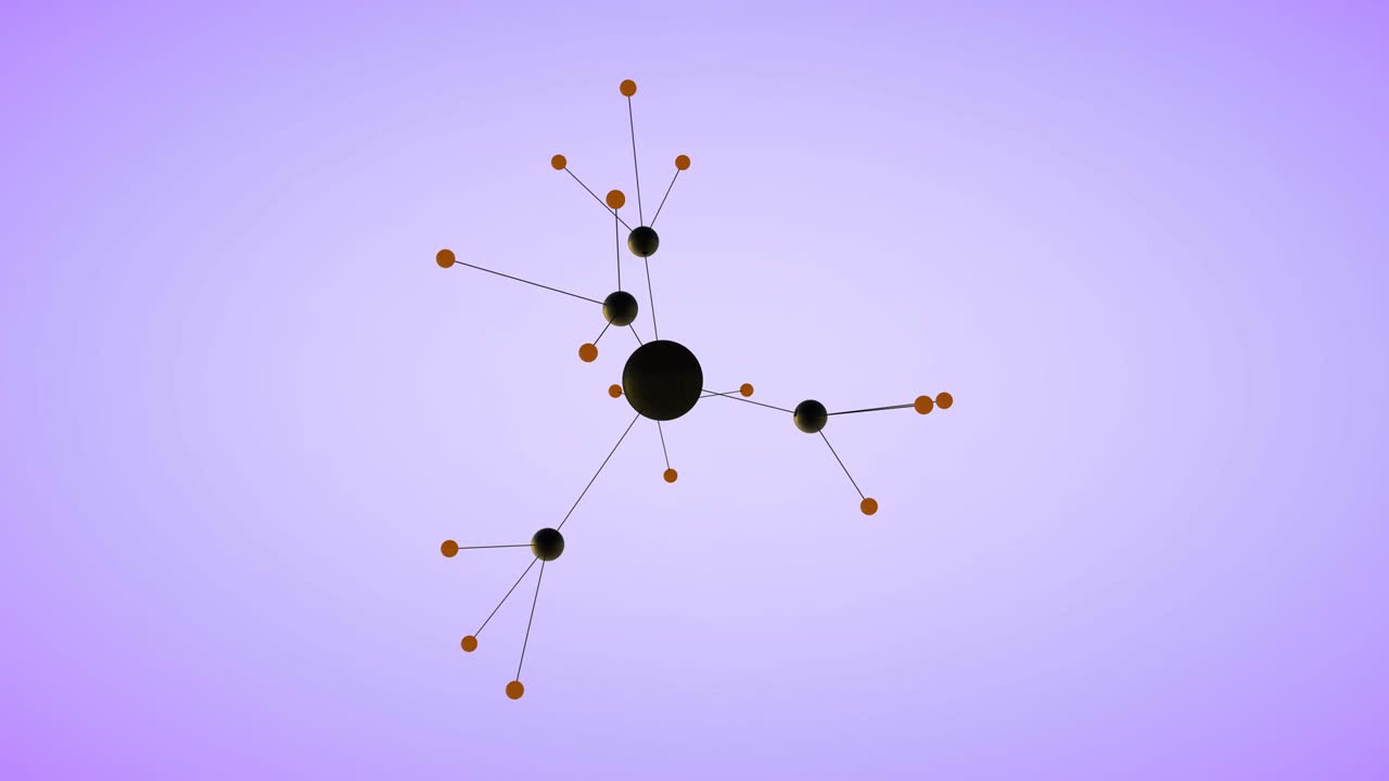 un bucle 3d renderizado con antecedentes científicos animados.