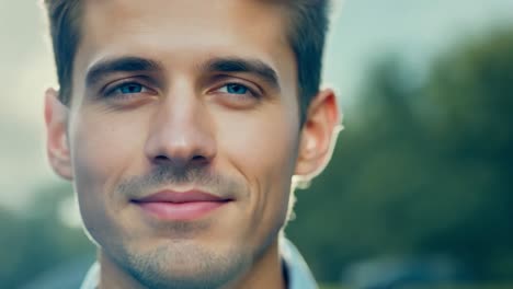 retrato de un hombre sonriente