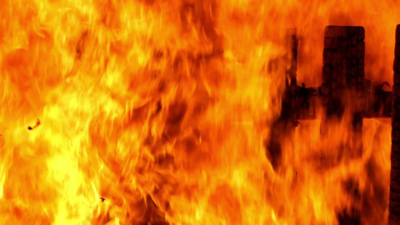 모닥불의 세부 사항입니다.