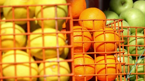 fresh fruits display at market