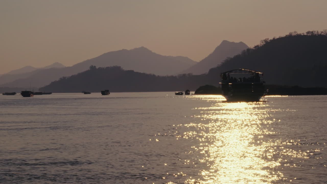 Sunset River Cruise with Mountains
