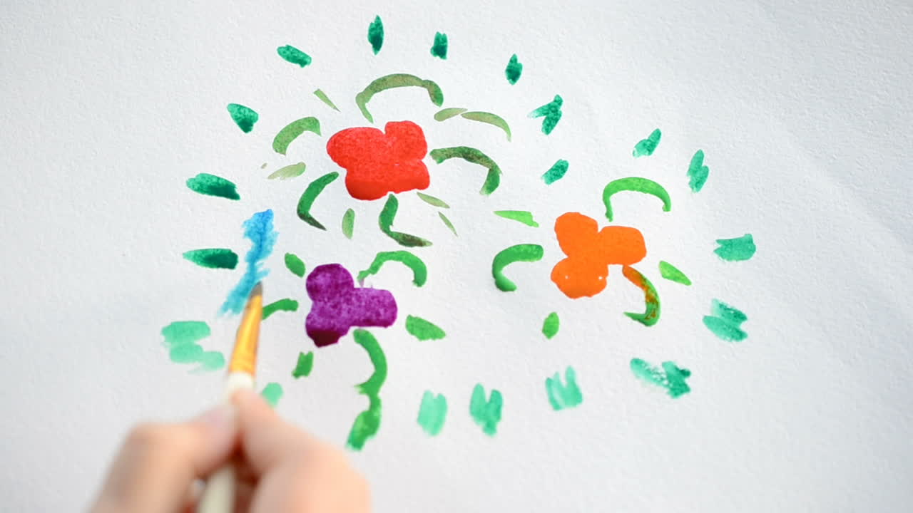 close-up de aquarela