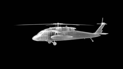 wireframe model of a helicopter