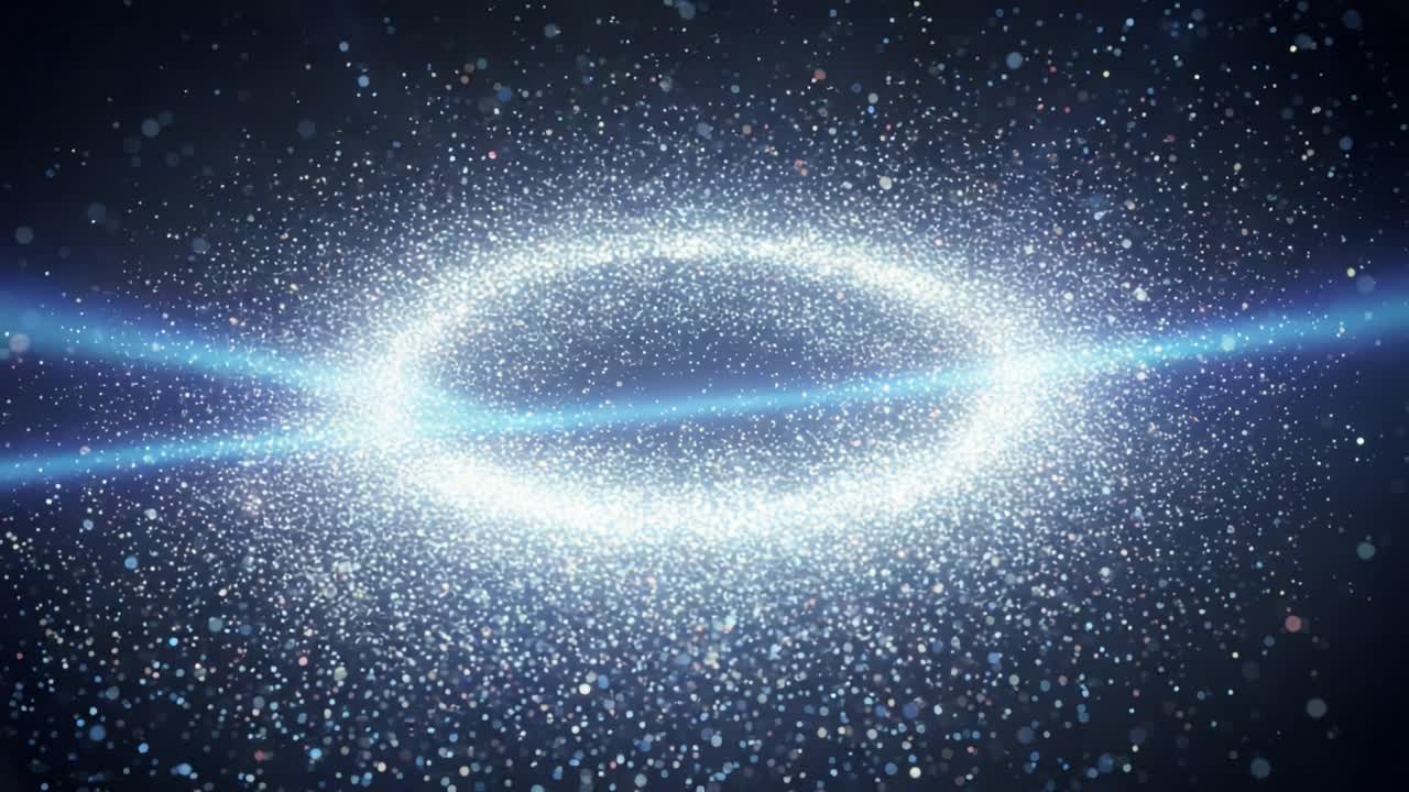 A Stunning Cosmic Display: An Enthralling Journey Through a Mesmerizing Halo of Starlight and Sparkling Particles in a Celestial Background