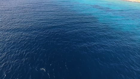 Flying-over-the-Caribbean-sea