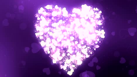 glittering wedding hearts purple