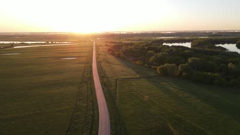 aerial view of the river and landscape