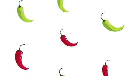 red and green chili pepper pattern