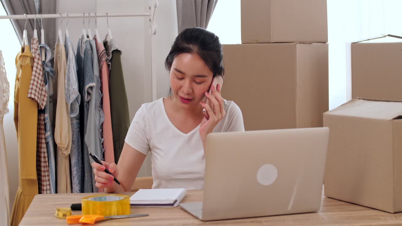 Woman Running Online Fashion Business