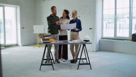 reunión de proyectos de construcción