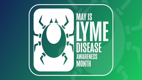 es el mes de concienciación sobre la enfermedad de lyme. animación de vacaciones planas. diseño gráfico de movimiento. imágenes de bucle 4k, hd.