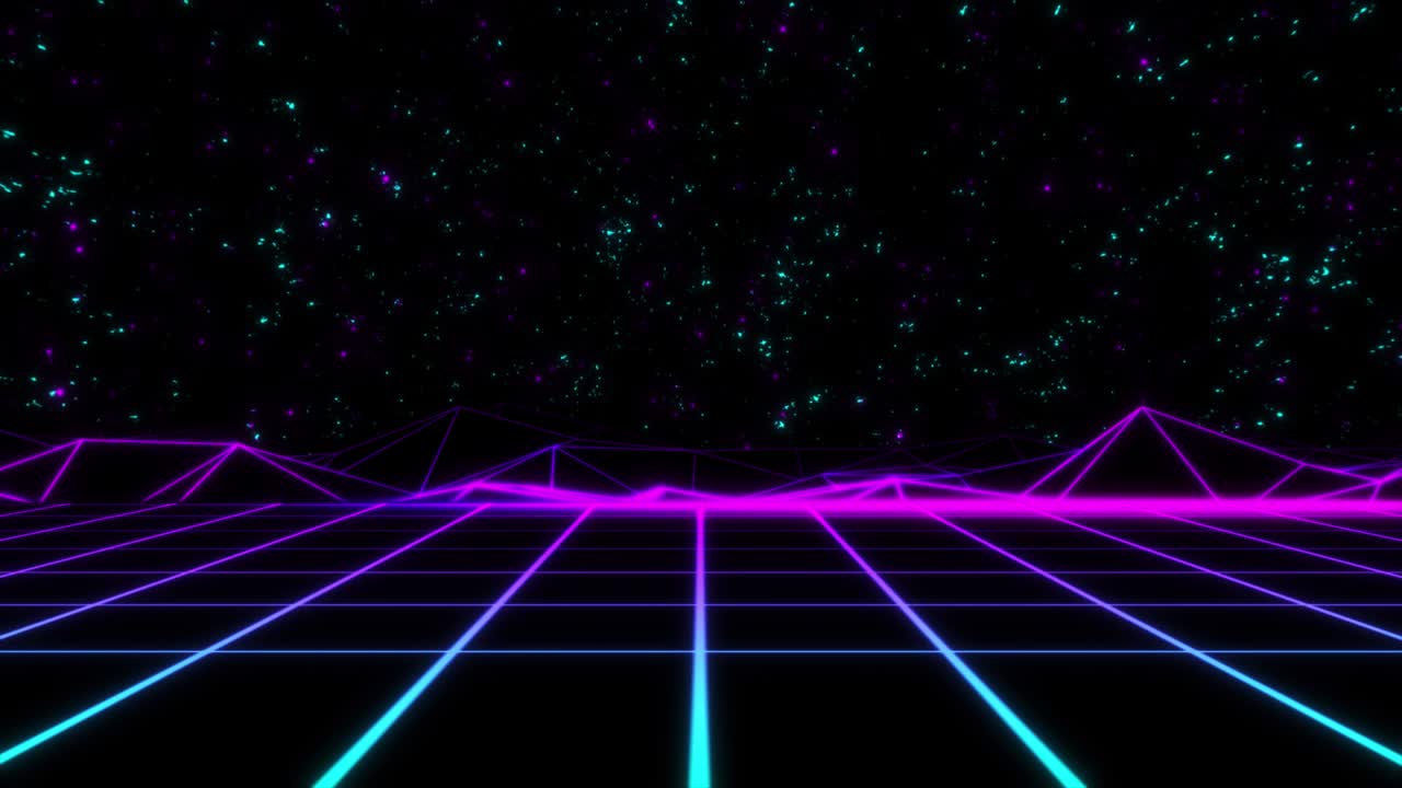 Concept 12-N1 Sfondo animato astratto infinito Neon Retrowave