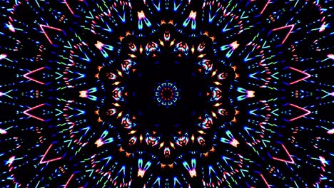 abstract caleidoscopio brillante hermosa línea roja azul movimiento suave con movimiento de luz brillante