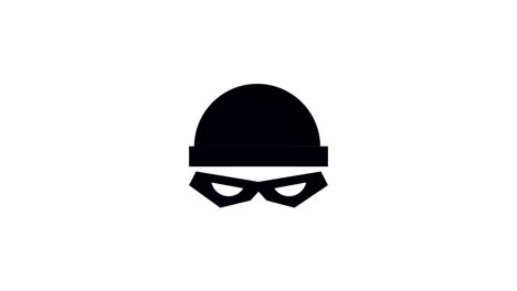 símbolo de seguridad cibernética animación hacker