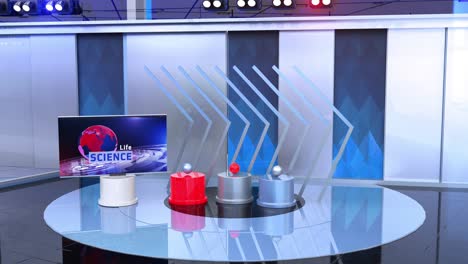 fondo de estudio de noticias virtuales en 3d, bucle