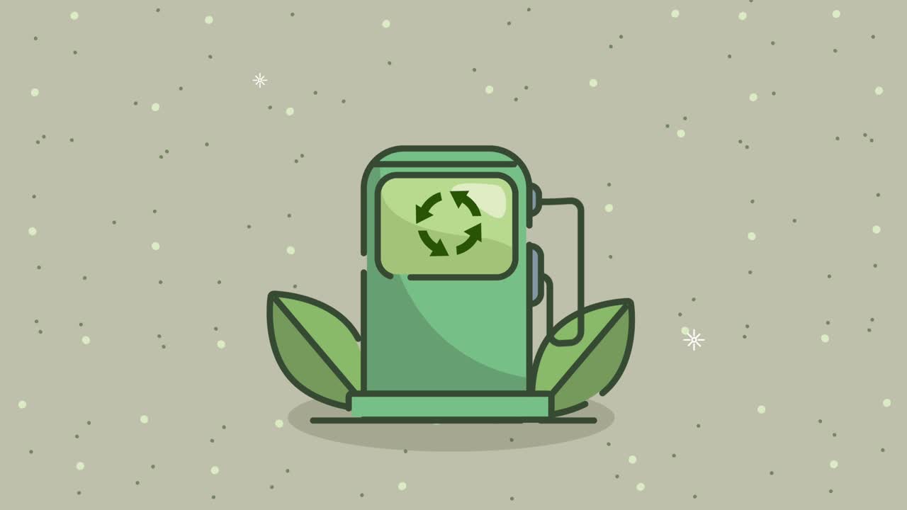eco friendly animation with ecology pump