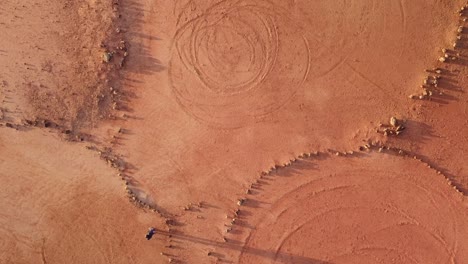 El-Hombre-Cruza-Caminando-Un-Gran-Desierto