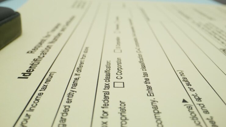 Filling out a Tax Form