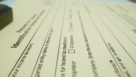 rellenar un formulario de impuestos