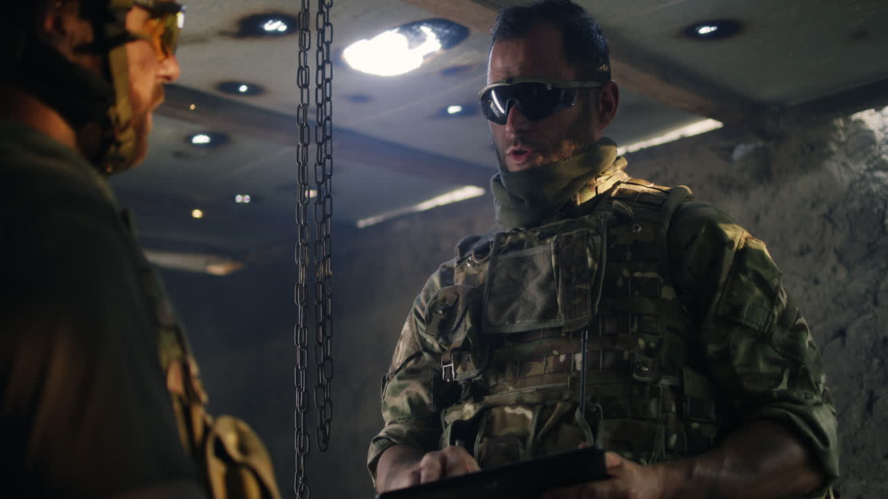 Military Personnel in a Vehicle