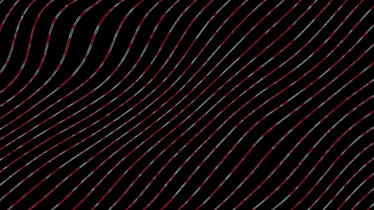 líneas de onda abstractas, líneas de partículas turbulencia, red de conexión de partículas, patrón de onda, curva de glitch de prisma de patrón,