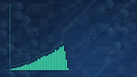 graph bars rising over time in animation