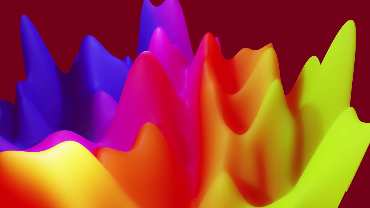 gradientes de color de arco iris líquido abstracto, superficie de brillo interior como el paisaje. animación de bucle sin costuras 4k. hermosos gradientes de color como fondo ondulado líquido abstracto. 1