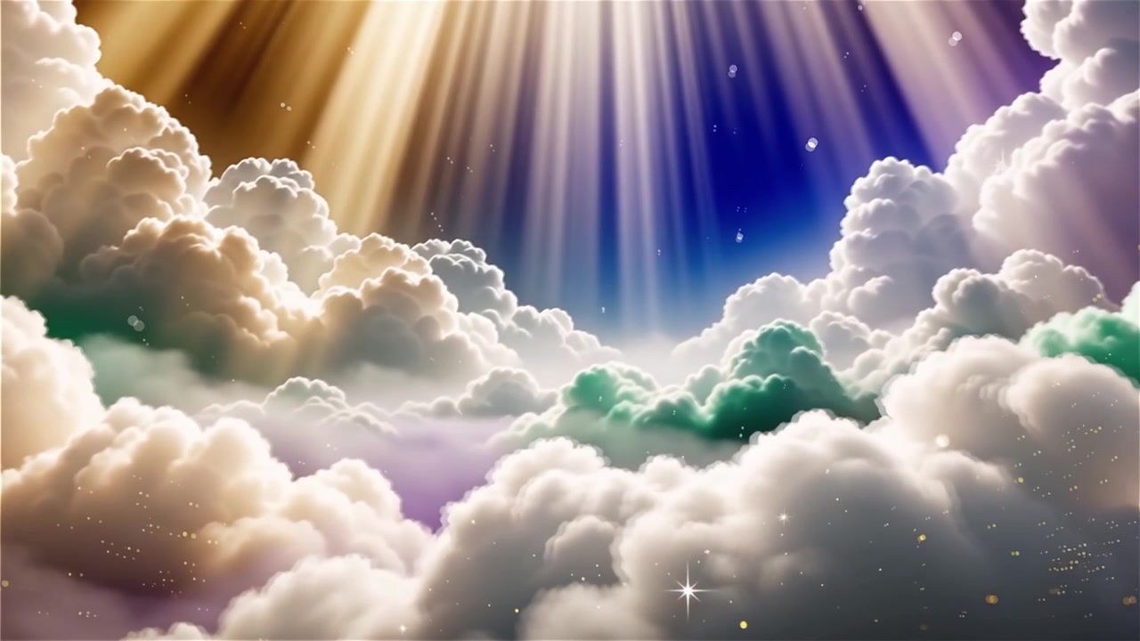 Christian Heavenly Light Worship Background