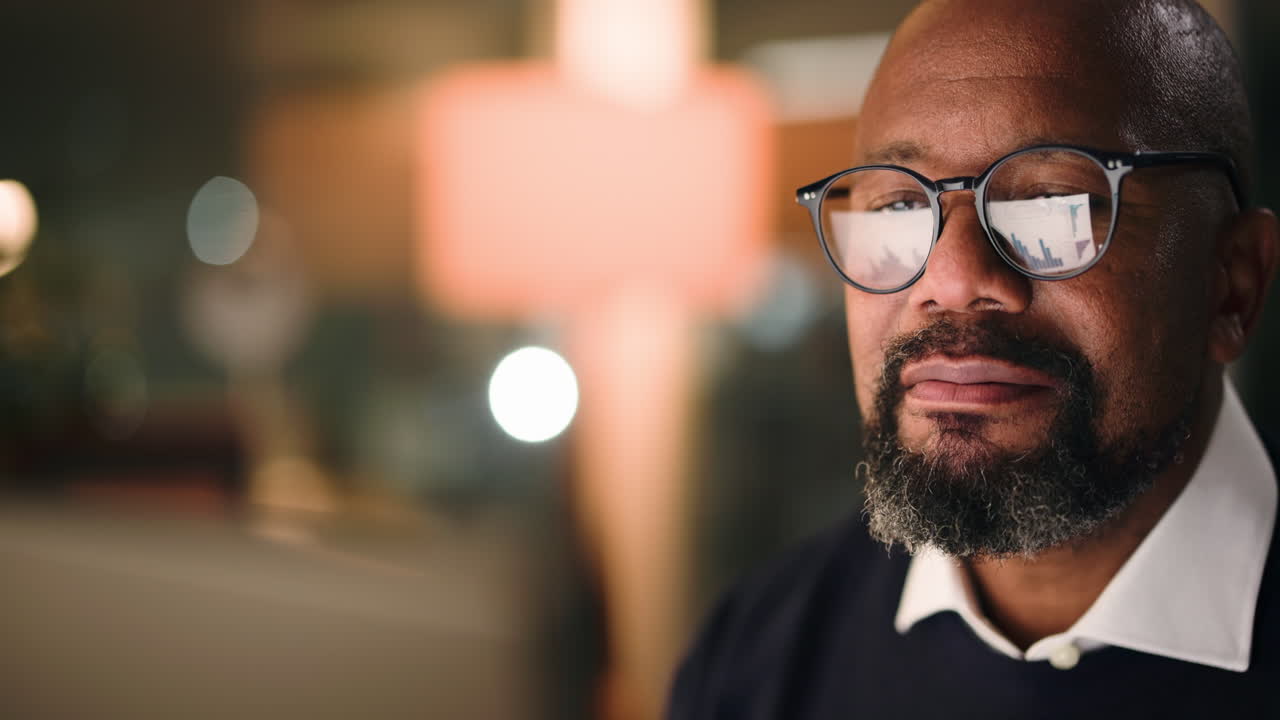Portrait of a Confident African American Businessman with Glasses