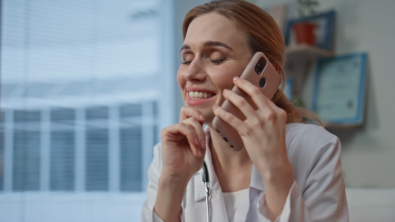 Happy doctor discussing diagnosis looking x-ray closeup. Smiling woman talking
