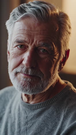 portrait of an elderly man with gray hair and beard