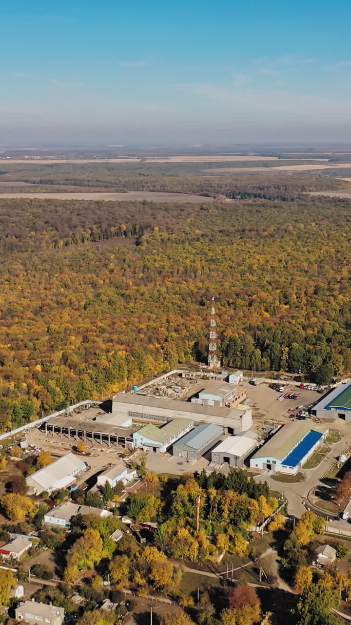 Production industry zone. Vertical video