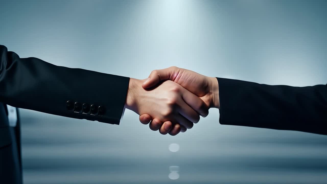 To mænd, der giver hånd i en forretningsaftale