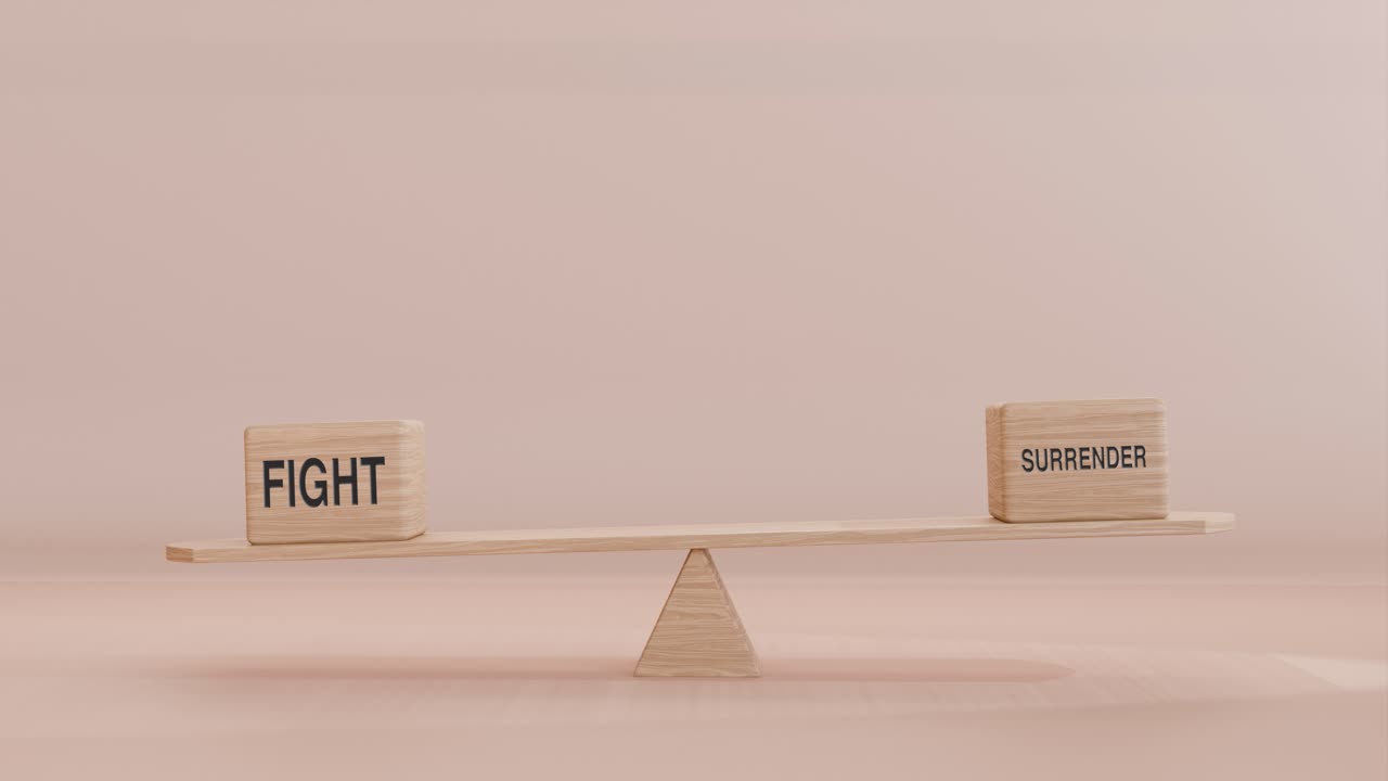 FIGHT AND SURRENDER BALANCING ON SEESAW