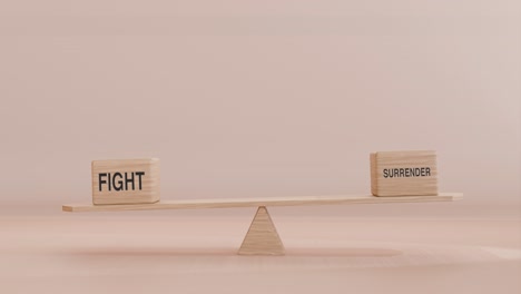 FIGHT AND SURRENDER BALANCING ON SEESAW
