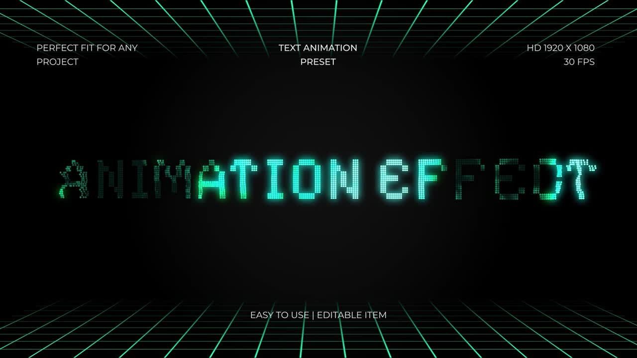 Digital Particle Text Animation and Reveal Effect