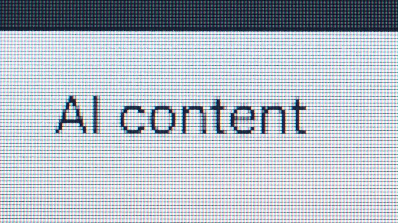 AI content on screen