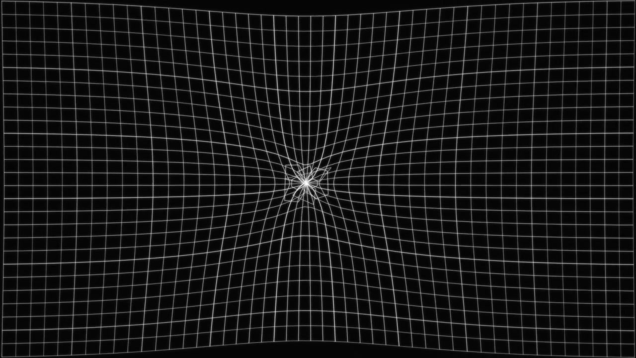 Abstrakt gitterforvrængningsanimation med bevægeligt fokuspunkt
