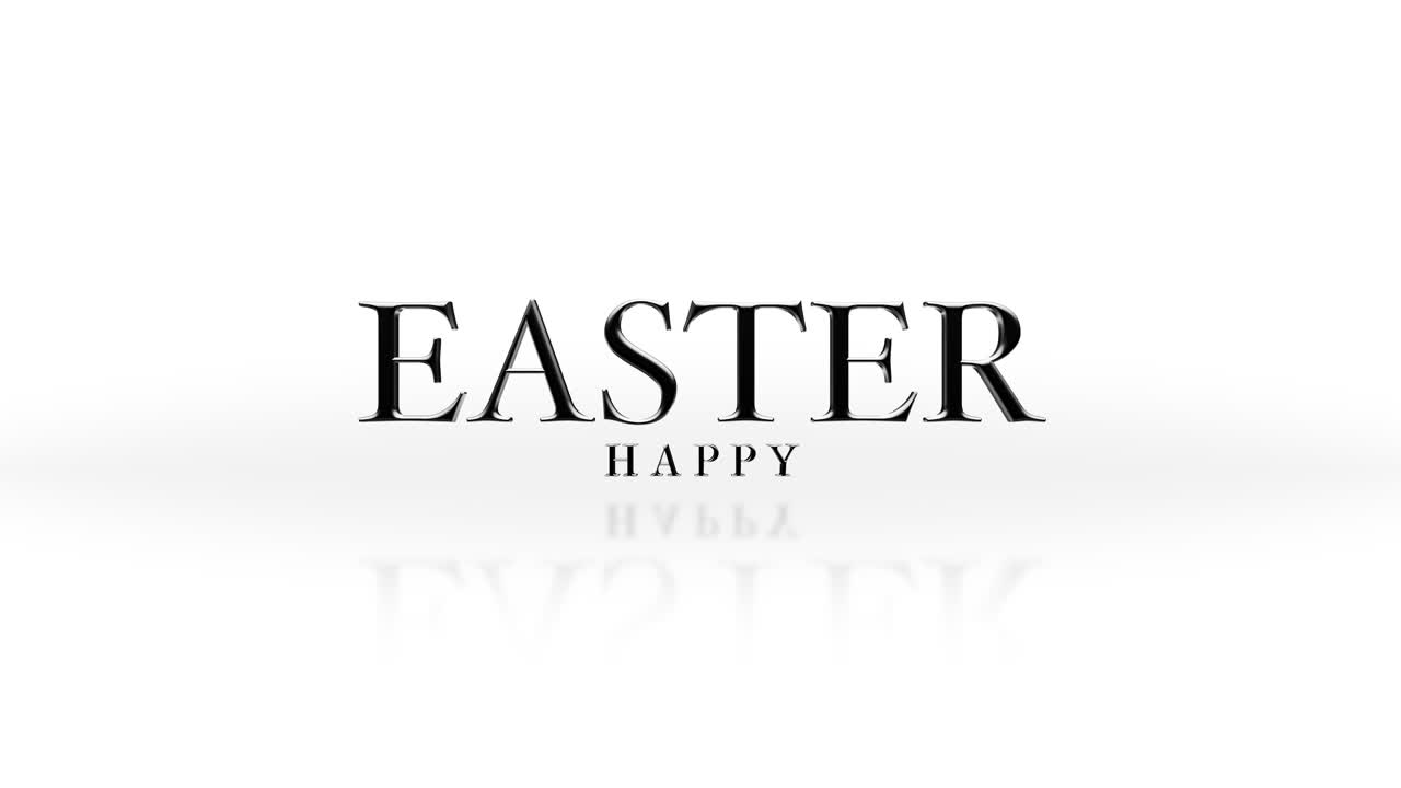 Happy Easter logo bold black font on white background