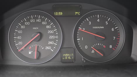 closeup of a dashboard from a car