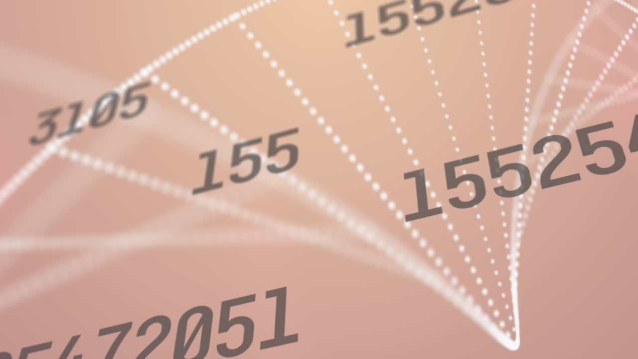 분홍색 배경에 과학 데이터 처리의 애니메이션