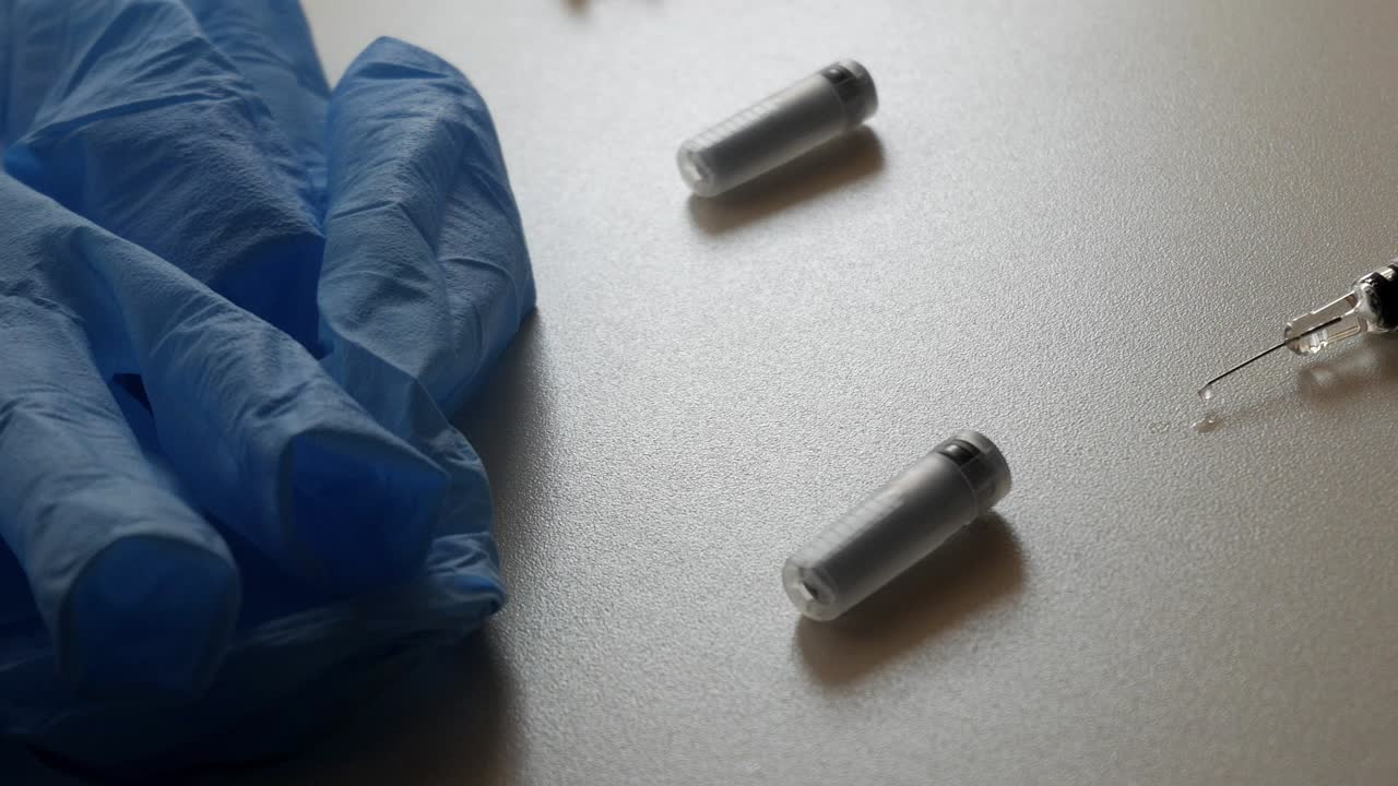 Medical appliances on a flat surface