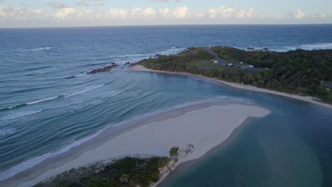 Cudgera-Creek-Und-Hastings-Point-Weißer-Sandstrand---Hastings-Point-Lookout-In-Nsw,-Australien