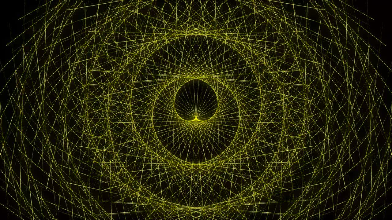 patrón de forma de punto de color amarillo animación gráficos de movimiento