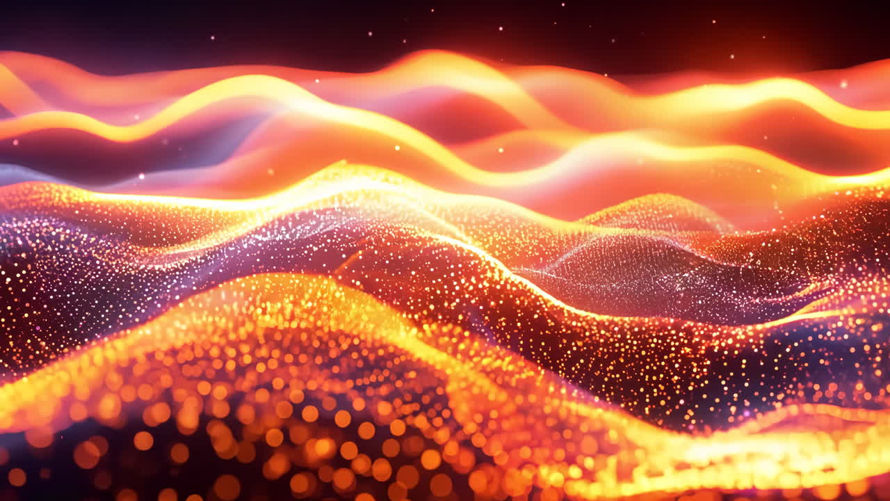 A colorful, abstract image of a wave with a lot of sparkles. The image has a dreamy, ethereal quality to it