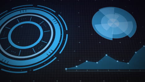 animation of scopes scanning and data processing over grid